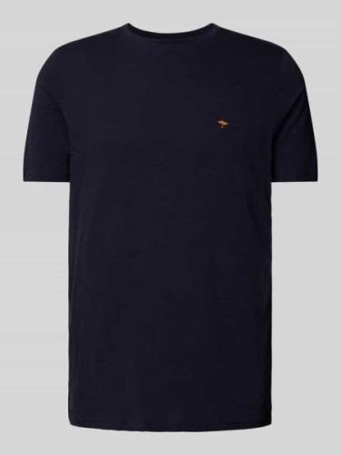 Fynch-Hatton T-Shirt mit Label-Stitching in Marine, Größe L