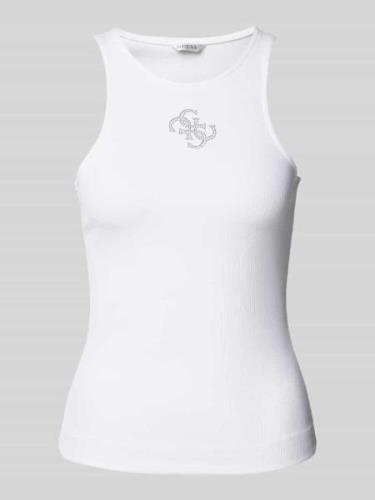 Guess Tanktop in Ripp-Optik Modell 'GUENDALINA' in Weiss, Größe S