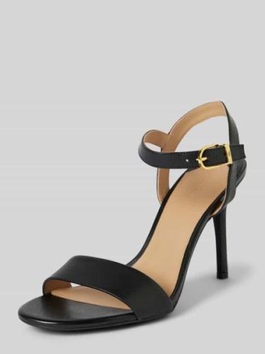 Lauren Ralph Lauren Ledersandalette mit Pfennigabsatz Modell 'GWEN' in...