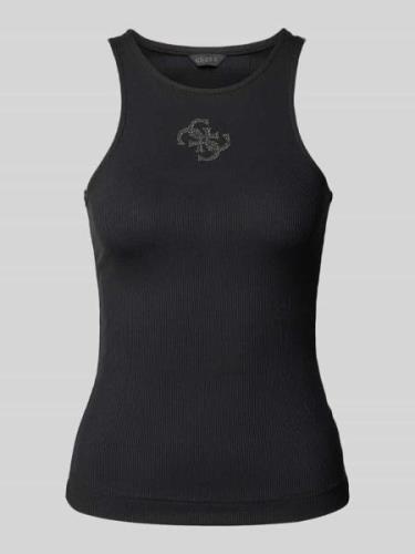 Guess Tanktop in Ripp-Optik Modell 'GUENDALINA' in Black, Größe S