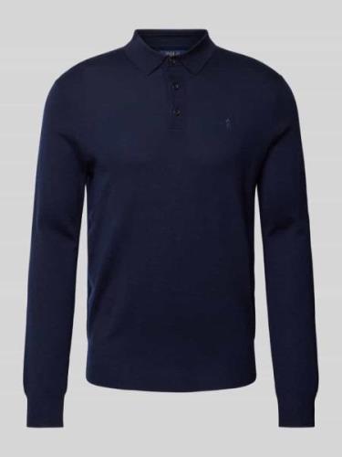 Polo Ralph Lauren Strickpullover mit Polokragen in Marine, Größe S