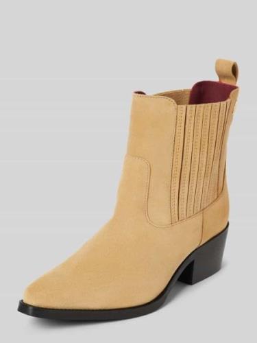 Tommy Hilfiger Lederstiefeletten mit Label-Applikation in Beige, Größe...