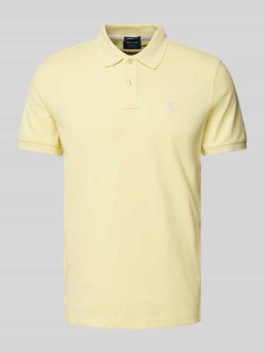 MCNEAL Regular Fit Poloshirt mit Label-Stitching in Hellgelb, Größe M