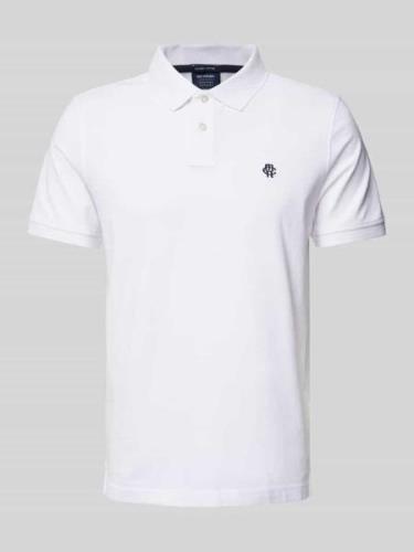 MCNEAL Regular Fit Poloshirt mit Label-Stitching in Weiss, Größe XXL