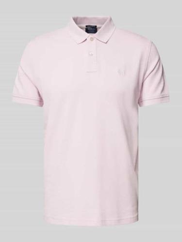 MCNEAL Regular Fit Poloshirt mit Label-Stitching in Rosa, Größe XXXL