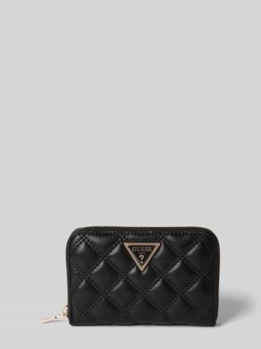 Guess Portemonnaie mit Label-Applikation Modell 'GIULLY' in Black, Grö...