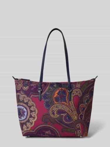 Lauren Ralph Lauren Tote Bag mit Paisley-Muster Modell 'KEATON' in Dun...