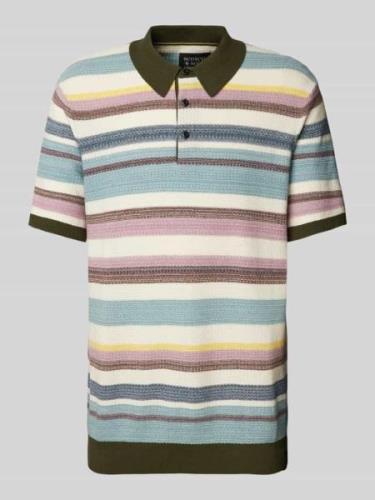 Scotch & Soda Regular Fit Poloshirt mit Strukturmuster in Offwhite, Gr...