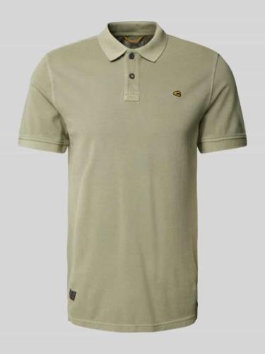 camel active Poloshirt mit Label-Stitching in Khaki, Größe XXXL