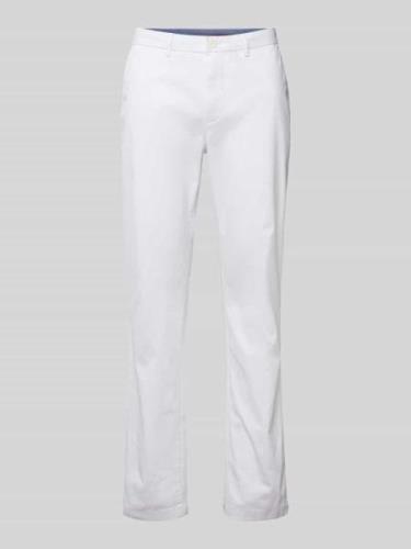 Tommy Hilfiger Chino in unifarbenem Design Modell 'DENTON' in Weiss, G...