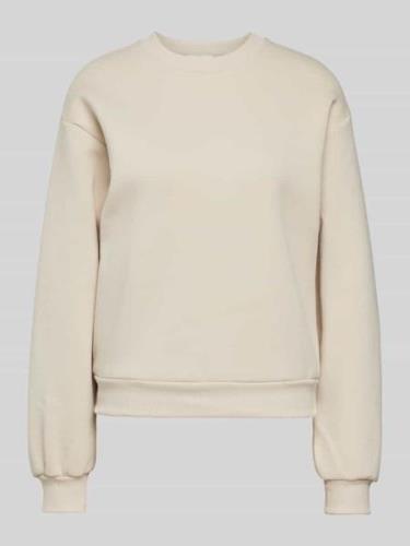 Gina Tricot Sweatshirt mit Rundhalsausschnitt in Offwhite, Größe L