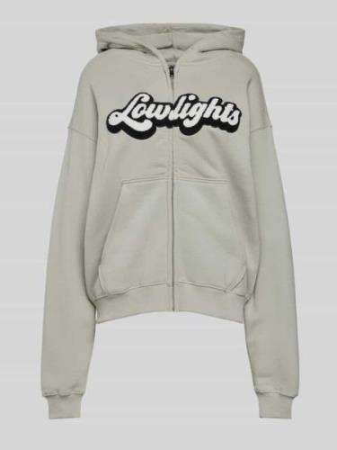 Low Lights Studios Sweatjacke mit Label-Badge Modell 'TRENDY' in Hellg...