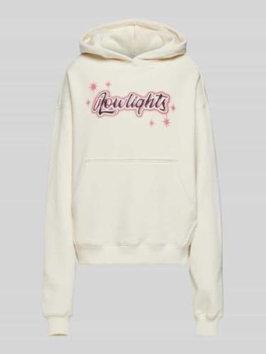 Low Lights Studios Hoodie mit Label-Print Modell 'SPARKLE' in Ecru, Gr...