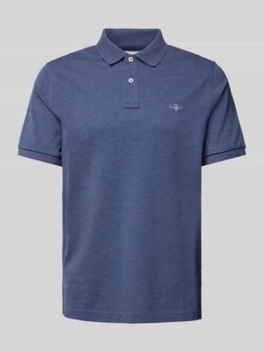 Gant Regular Fit Poloshirt mit Label-Stitching in Jeansblau Melange, G...