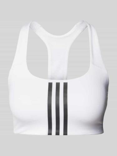 ADIDAS SPORTSWEAR Bustier mit labeltypischen Streifen in Offwhite, Grö...