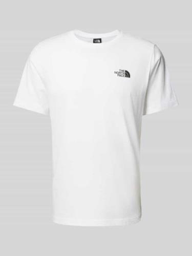 The North Face T-Shirt mit Label-Print in Weiss, Größe XS