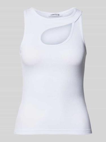 EDITED Crop Top mit Cut Out Modell 'Ursel' in Weiss, Größe 36