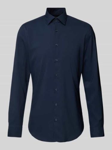 Jake*s Super Slim Fit Businesshemd mit Kentkragen in Marine, Größe 35/...