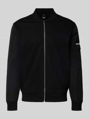 BOSS Sweatjacke mit Stehkragen Modell 'Skiles' in Black, Größe XL