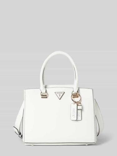 Guess Tote Bag mit Label-Anhänger Modell 'NOELLE' in Weiss, Größe 1