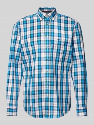 Fynch-Hatton Regular Fit Freizeithemd mit Button-Down-Kragen in Royal,...