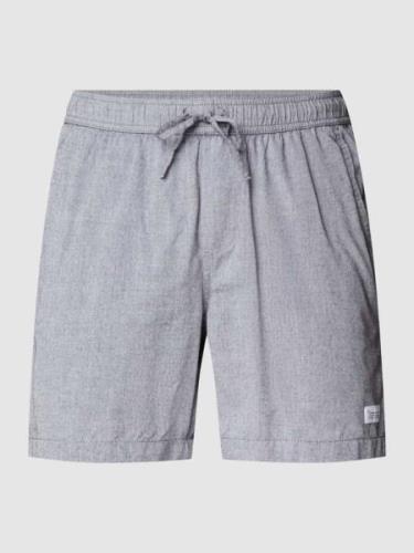 Knowledge Cotton Apparel Shorts mit elastischem Bund in Anthrazit Mela...