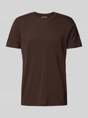 SELECTED HOMME T-Shirt mit Rundhalsausschnitt Modell 'ASPEN' in Dunkel...