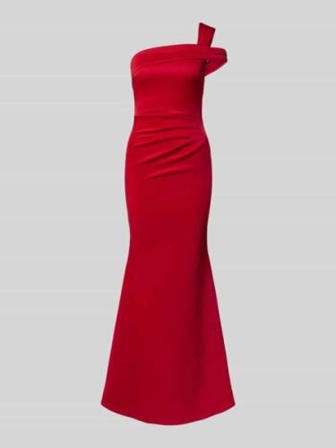 Lipsy One-Shoulder-Abendkleid mit Raffungen in Rot, Größe 38