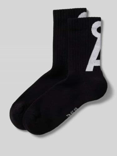 Armedangels Socken mit Label-Print Modell 'SAAMUS' in Black, Größe 35/...