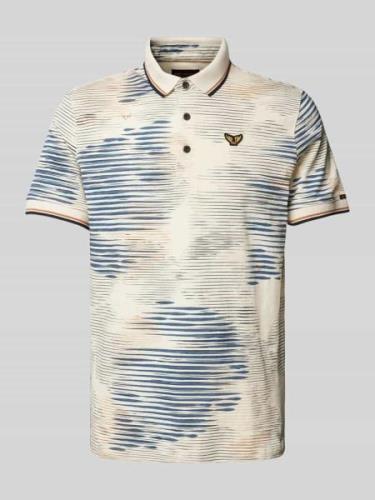 PME Legend Regular Fit Poloshirt mit Label-Badge in Weiss, Größe S