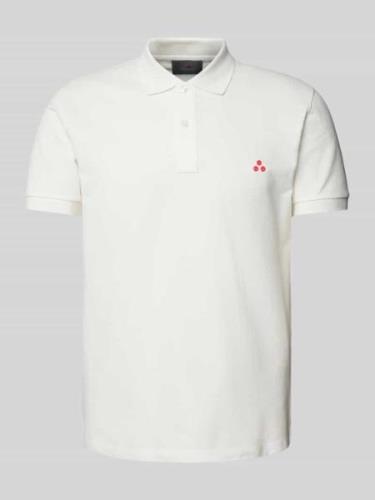 Peuterey Regular Fit Poloshirt mit Logo-Stitching Modell 'ZENO' in Wei...