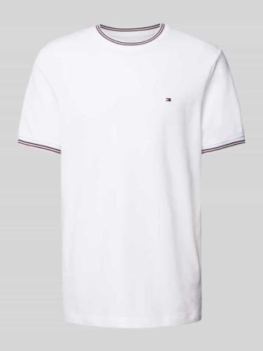 Tommy Hilfiger T-Shirt mit Label-Stitching in Weiss, Größe M