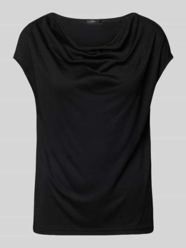 Zero Blusenshirt mit Wasserfall-Ausschnitt in Black, Größe 34