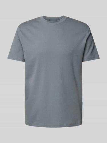 SELECTED HOMME T-Shirt mit Label-Detail Modell 'SPENCER' in Rauchblau,...