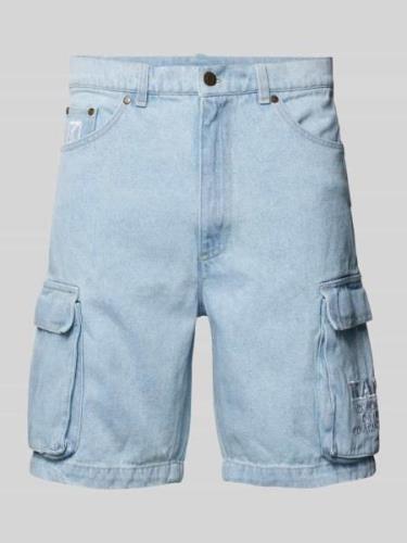 KARL KANI Regular Fit Cargoshorts mit Label-Stitching in Jeansblau, Gr...