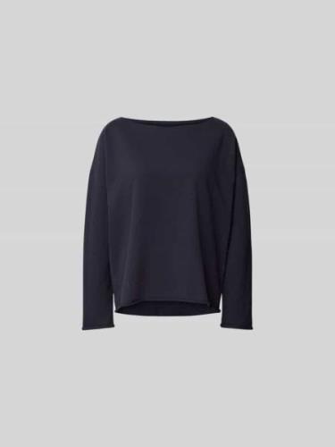 Juvia Longsleeve mit U-Boot-Ausschnitt in Marine, Größe L