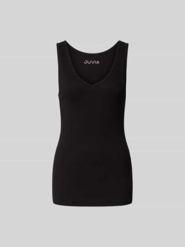 Juvia Tanktop mit U-Ausschnitt in Black, Größe L