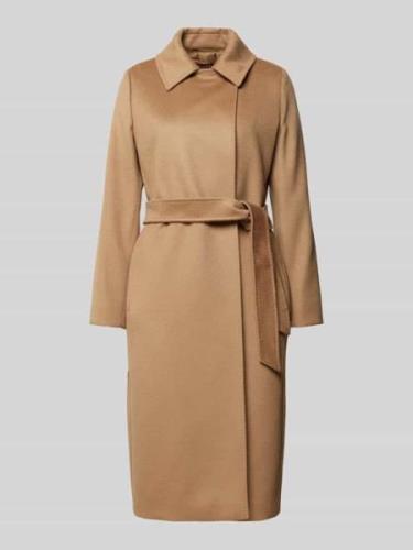 Max Mara Studio Mantel aus reiner Schurwolle mit Umlegekragen in Camel...