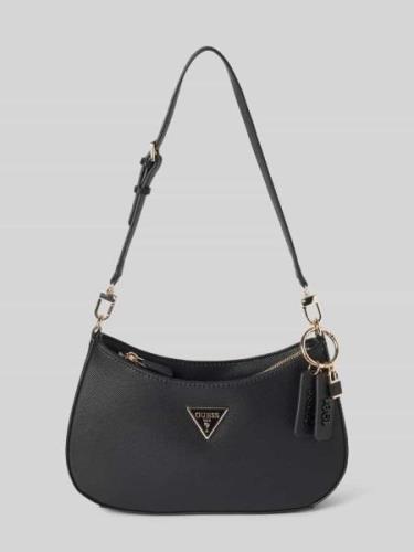 Guess Handtasche mit Label-Anhänger Modell 'NOELLE' in Black, Größe 1