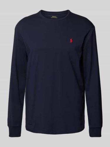 Polo Ralph Lauren Longsleeve mit Label-Stitching in Marine, Größe M