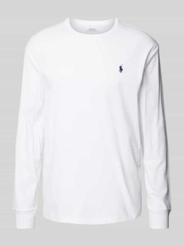 Polo Ralph Lauren Longsleeve mit Label-Stitching in Weiss, Größe M