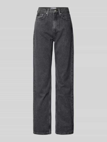 Calvin Klein Jeans Straight Fit Jeans im 5-Pocket-Design in Dunkelgrau...