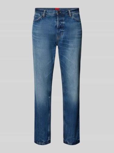 HUGO Tapered Fit Jeans im 5-Pocket-Design Modell '634' in Hellblau, Gr...