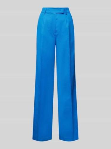 More & More Regular Fit Bundfaltenhose mit Gürtelschlaufen in Royal, G...