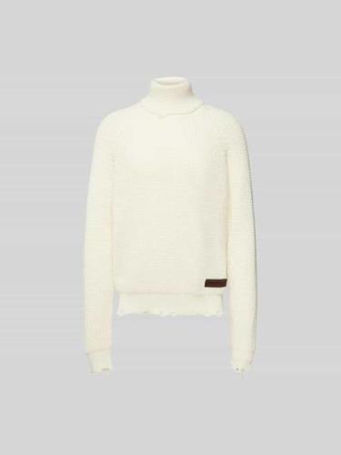 Dsquared2 Pullover mit Rollkragen in Offwhite, Größe L