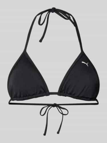 Puma Bikini-Oberteil mit Logo-Print in Black, Größe L