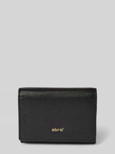 Abro Portemonnaie aus Leder mit Label-Applikation in Black, Größe 1