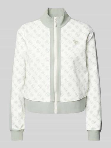 Guess Activewear Sweatjacke mit Label-Patch in Mint, Größe L