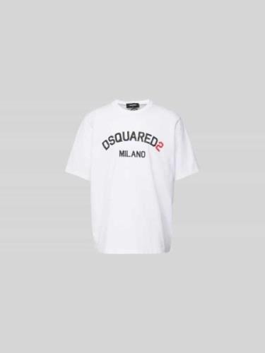 Dsquared2 T-Shirt mit Label-Print in Weiss, Größe L