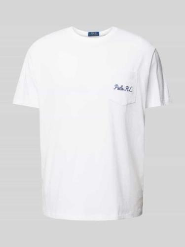 Polo Ralph Lauren T-Shirt mit Brusttasche in Weiss, Größe M